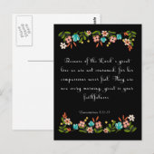 Carte Postale Bible Verse Art - Lamentation 3:22-23 (Devant / Derrière)