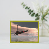 Carte Postale Bible Verse Ésaïe 40: 28-31 avec Aigle (Debout devant)