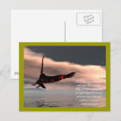 Carte Postale Bible Verse Ésaïe 40: 28-31 avec Aigle (Devant / Derrière)