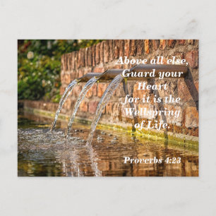 Carte Postale Bible Verse Proverbes 4:23 Garde Ton Coeur