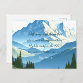 Carte Postale Bible Verse Psaume 121:1-2 (Devant / Derrière)