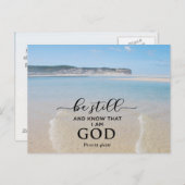 Carte Postale Bible Verset Be Still and Know I Am God Postcard (Devant / Derrière)