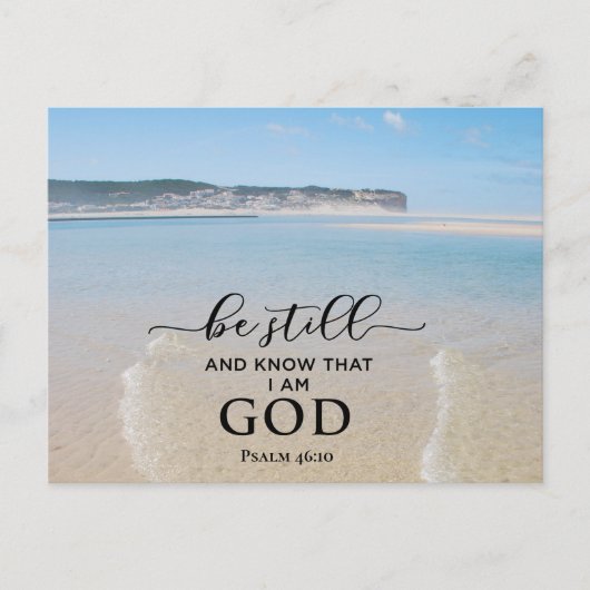 Carte Postale Bible Verset Be Still and Know I Am God Postcard (Devant)
