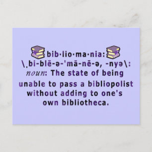 Carte postale Bibliomania