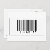 Carte Postale Bibliothécaire de codes à barres (Devant / Derrière)