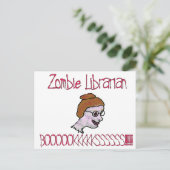 Carte Postale Bibliothécaire zombie (Debout devant)