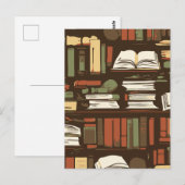 Carte Postale bibliothèque (Devant / Derrière)