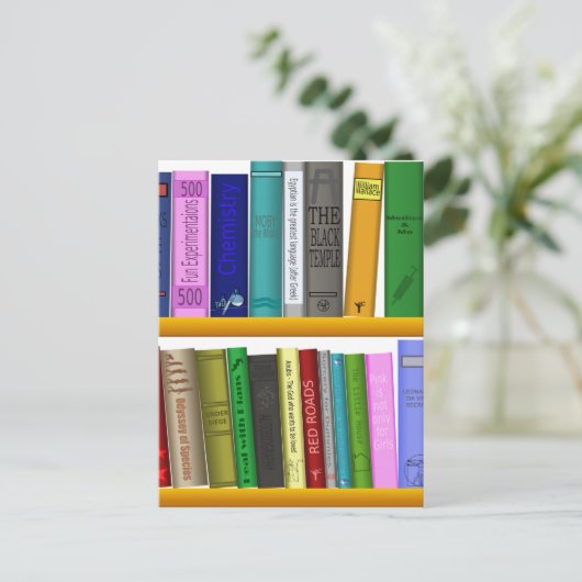 Carte Postale bibliothèque bibliothèque bibliothèque lecture (Debout devant)