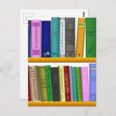 Carte Postale bibliothèque bibliothèque bibliothèque lecture (Devant / Derrière)