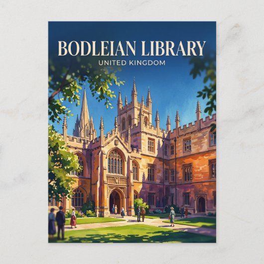Carte Postale Bibliothèque Bodléienne Royaume-Uni (Devant)