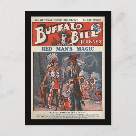 Carte Postale Bibliothèque Buffalo Bill originale no 439 (Devant)