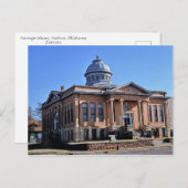 Carte Postale Bibliothèque Carnegie, Guthrie, Oklahoma (Devant / Derrière)