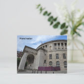 Carte Postale Bibliothèque centrale de Manchester (Debout devant)