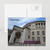 Carte Postale Bibliothèque centrale de Manchester (Devant / Derrière)