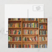 Carte Postale Bibliothèque de fond (Devant / Derrière)