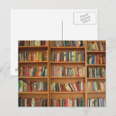 Carte Postale Bibliothèque de fond (Devant / Derrière)