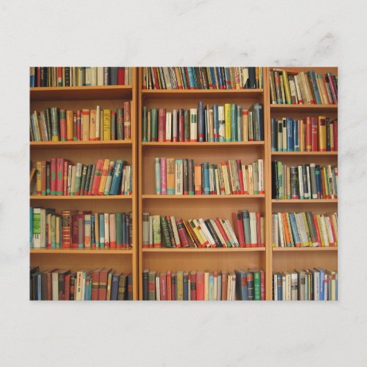 Carte Postale Bibliothèque de fond (Devant)