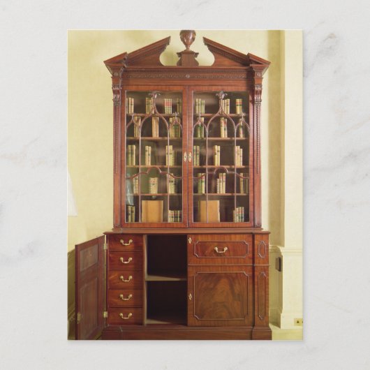 Carte Postale Bibliothèque du bureau pédimenté cassé (Devant)