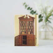 Carte Postale Bibliothèque du bureau pédimenté cassé (Debout devant)
