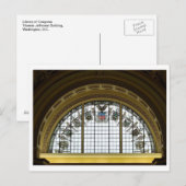 Carte Postale Bibliothèque du Congrès Bâtiment Thomas Jefferson (Devant / Derrière)
