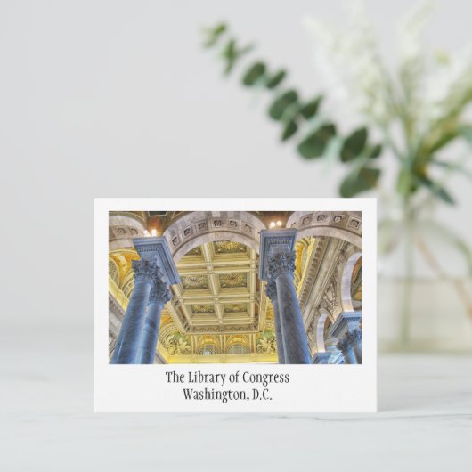Carte Postale Bibliothèque du Congrès, Washington DC (Debout devant)