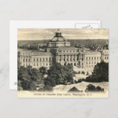 Carte Postale Bibliothèque du Congrès, Washington DC, 1912 Vinta (Devant / Derrière)