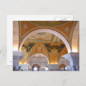 Carte Postale Bibliothèque du plafond du Congrès (Devant / Derrière)