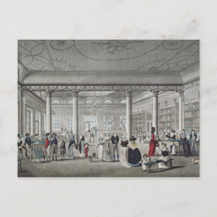 Carte Postale Bibliothèque Hall à Margate, 1789
