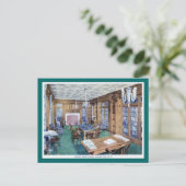 Carte Postale Bibliothèque, Hotel Dennis, Atlantic City 1926 Vin (Debout devant)