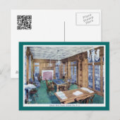 Carte Postale Bibliothèque, Hotel Dennis, Atlantic City 1926 Vin (Devant / Derrière)