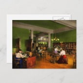 Carte Postale Bibliothèque - Lecture adulte 1900 (Devant / Derrière)