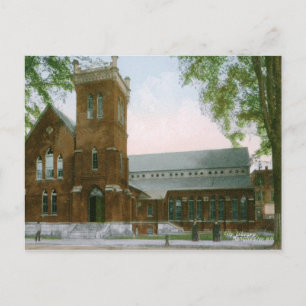 Carte Postale Bibliothèque, Manchester, NH 1909 Vintage