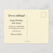 Carte Postale Bibliothèque mignonne Yorkshire Chien Anniversaire (Dos)