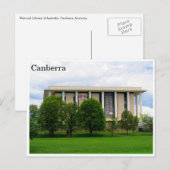 Carte Postale bibliothèque nationale canberra (Devant / Derrière)