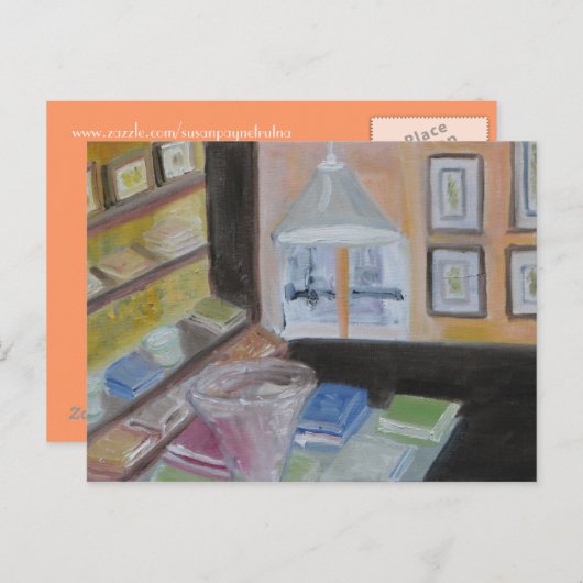 Carte Postale Bibliothèque Paris (Devant / Derrière)