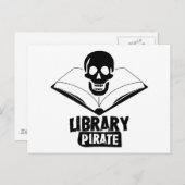 Carte Postale Bibliothèque Pirate (Devant / Derrière)