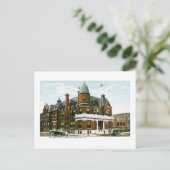 Carte Postale Bibliothèque Publique, Bloomington, Illinois (Debout devant)