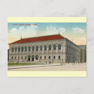 Carte Postale Bibliothèque publique, Boston 1911 Vintage