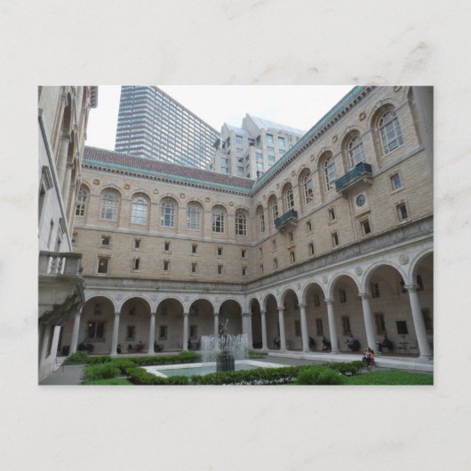 Carte Postale Bibliothèque publique de Boston (Devant)