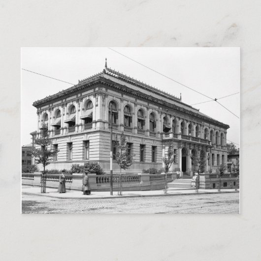 Carte Postale Bibliothèque publique de Providence, 1906 (Devant)