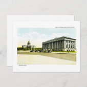 Carte Postale Bibliothèque publique et State Capitol, Denver, Co (Devant / Derrière)