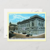 Carte Postale Bibliothèque, Seattle, Washington Vintage (Devant / Derrière)