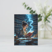 Carte Postale Bibliothèque Whimsical - Évoquant Un Sentiment D'É (Debout devant)