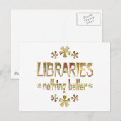 Carte Postale BIBLIOTHÈQUES Rien de mieux (Devant / Derrière)