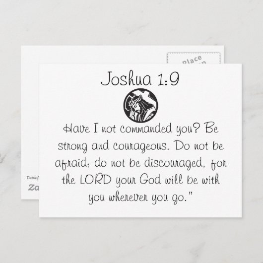 Carte postale biblique (Devant / Derrière)