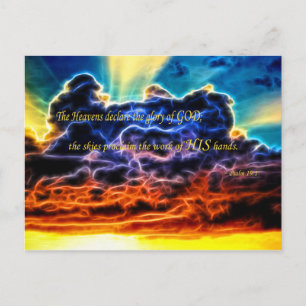 Carte Postale Biblique Électrifié Cumulus Nuages Skyscape