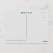 Carte postale biblique Psaume 91:4 Refuge (Dos)