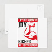 Carte Postale biceps (Devant / Derrière)