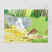Carte Postale Biche et Cerf (Devant)