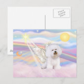 Carte Postale Bichon Frise Ange (Devant / Derrière)